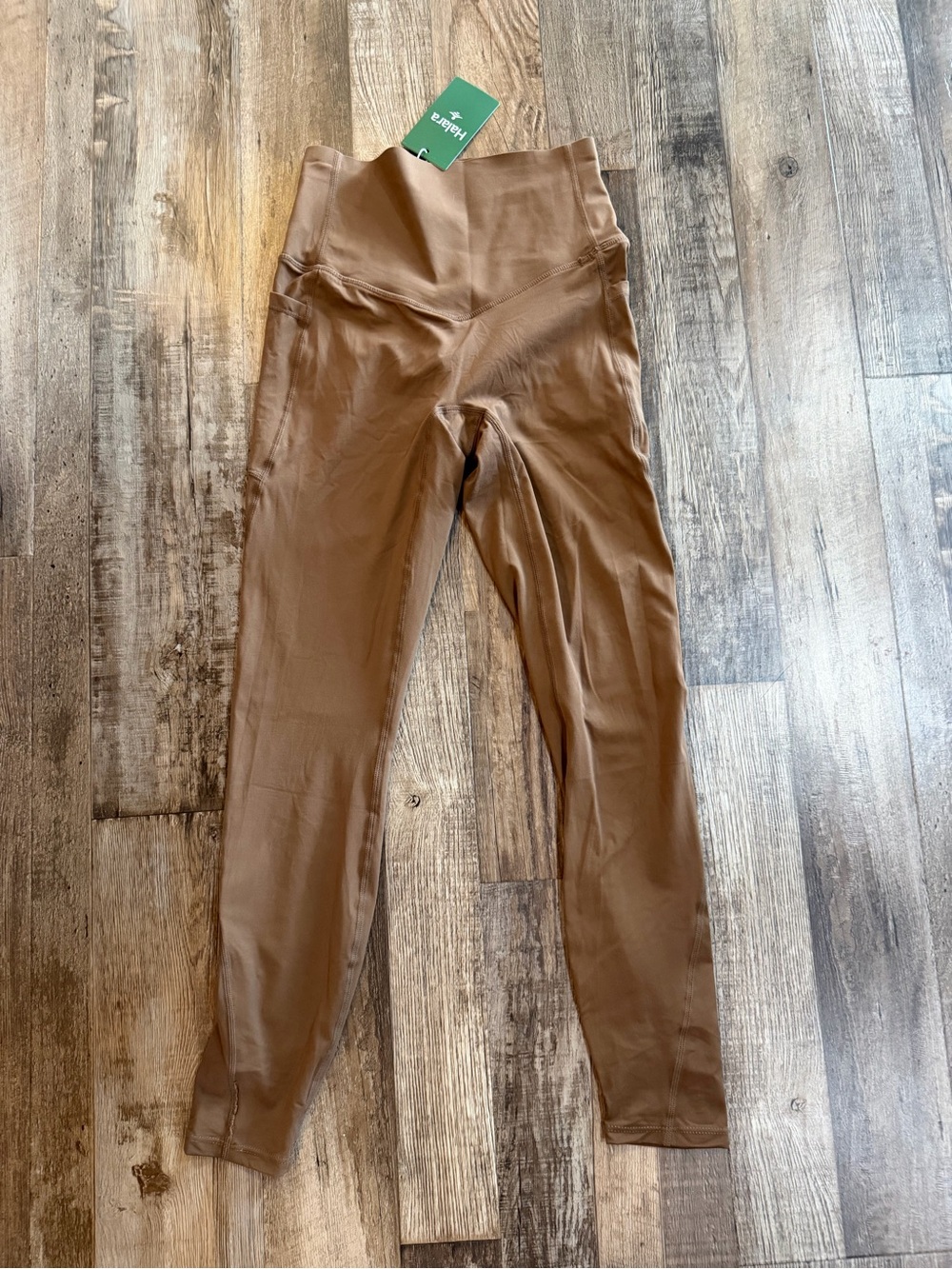 HALARA Women's Cropped High-Waist 7/8 Leggings in Brown Sz Xs
